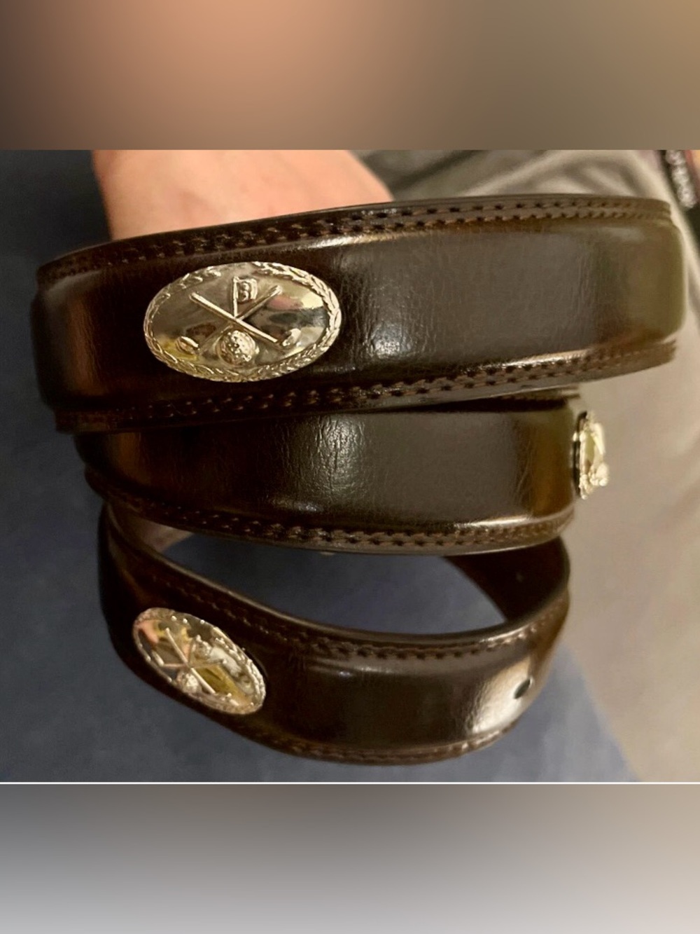 Golf brown leather belt 38”